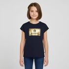 Girls Navy Blue Logo T-shirt, 1, hi-res