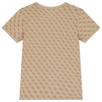 Boys Beige Logo T-Shirt
