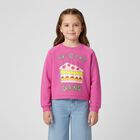 Girls Pink Cake Sweatshirt, 1, hi-res