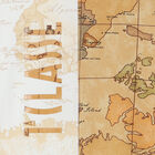 Beige Logo Geo Map Romper, 1, hi-res