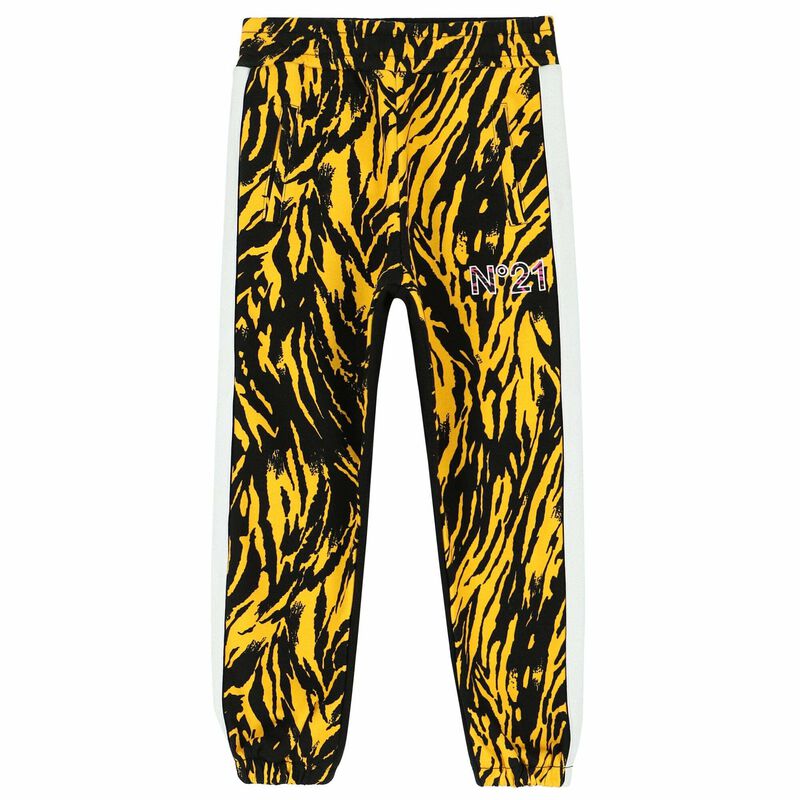 Girls yellow Logo Joggers, 1, hi-res image number null