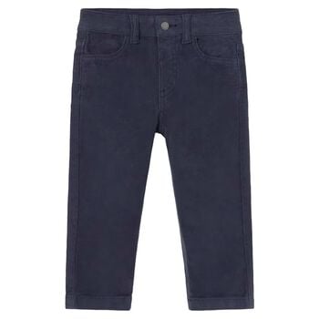 Younger Boys Blue Logo Jeans