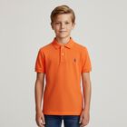 Boys Orange Logo Polo Shirt, 11, hi-res