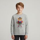 Boys Grey Polo Bear Sweatshirt, 2, hi-res