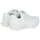 Boys White Logo Trainers, 1, hi-res