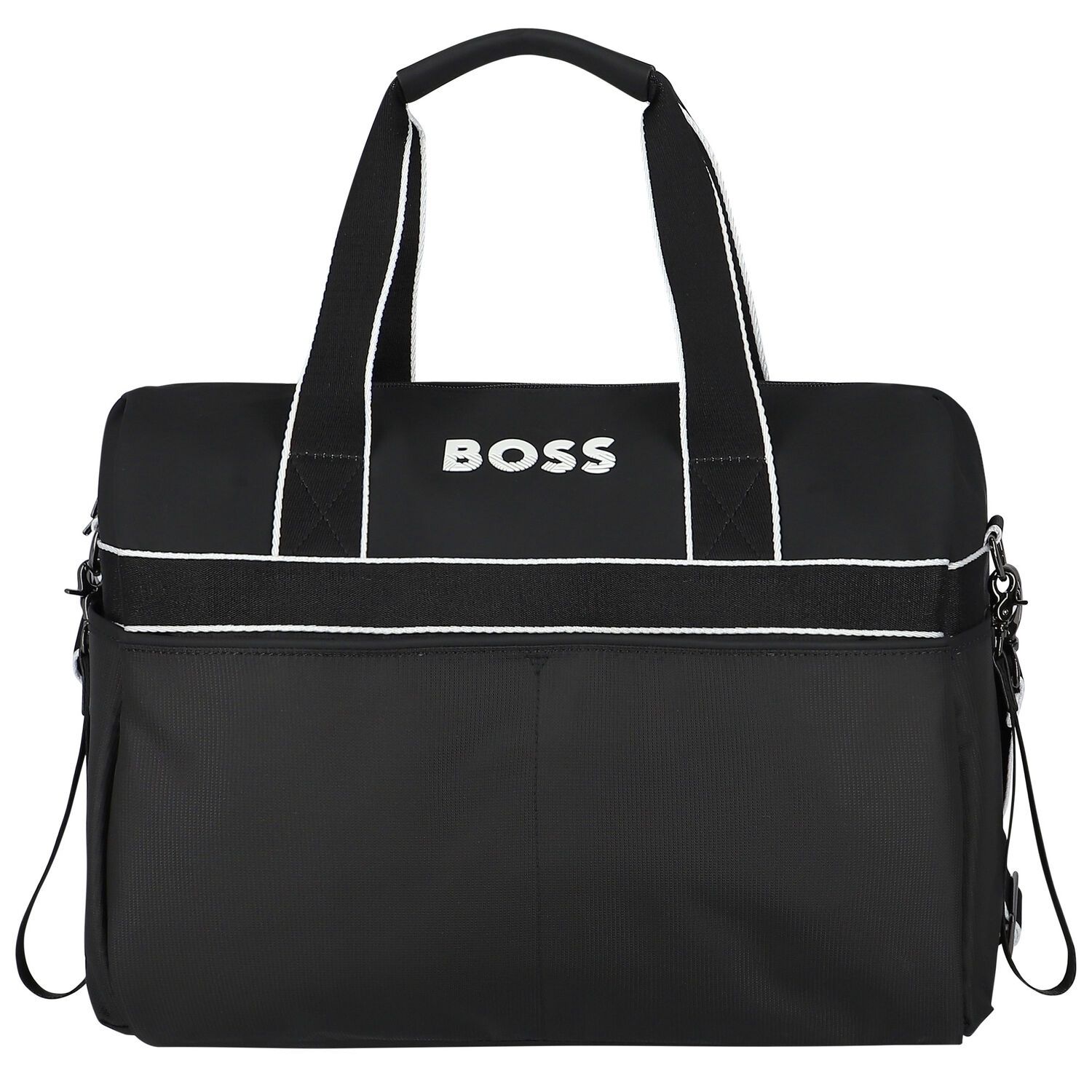 Black Logo Baby Changing Bag, 1, hi-res