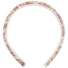 Girls Ivory & Pink Headband, 2, hi-res