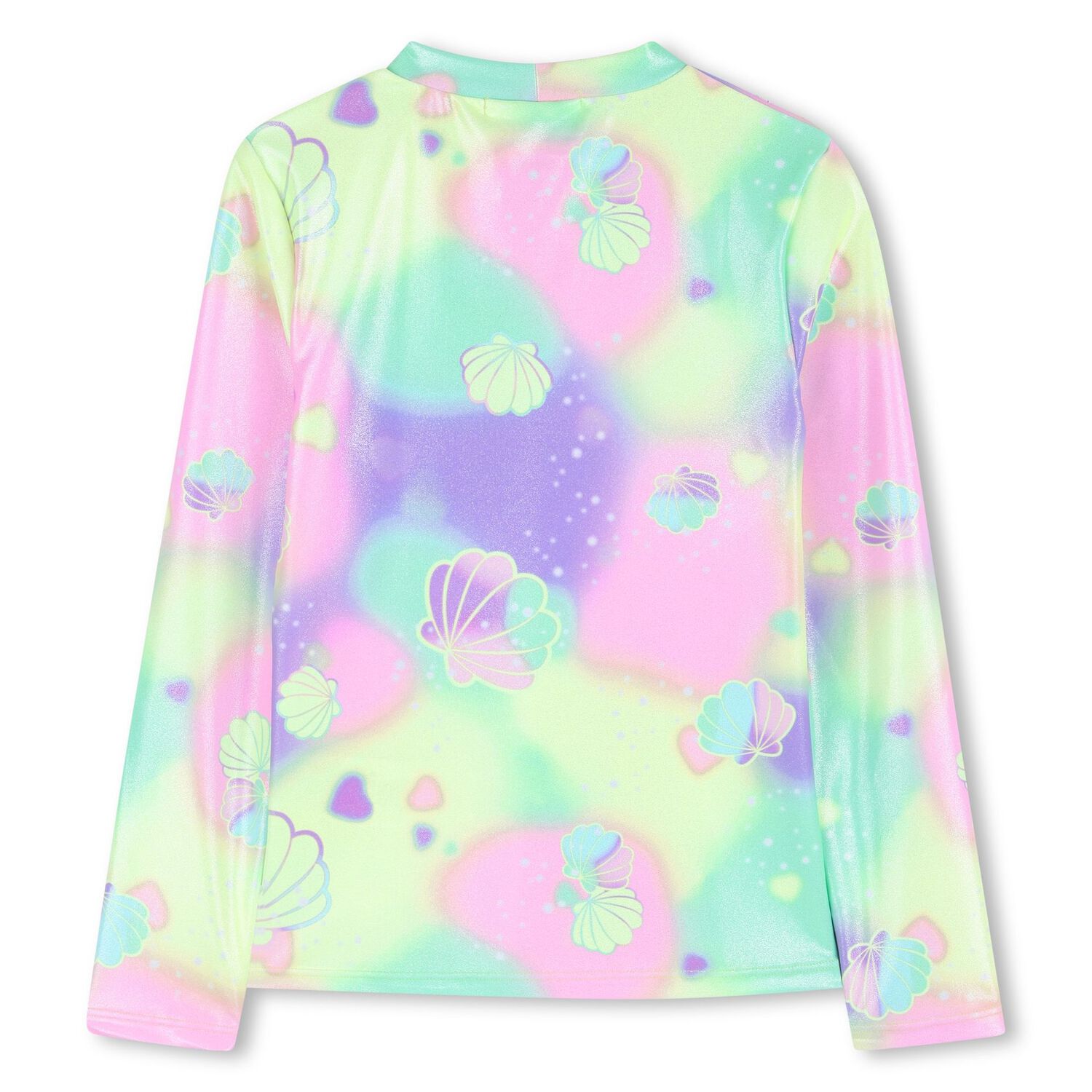 Girls Multi-Coloured Sea Shell Rash Vest, 1, hi-res