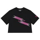 Girls Black Logo T-Shirt, 1, hi-res