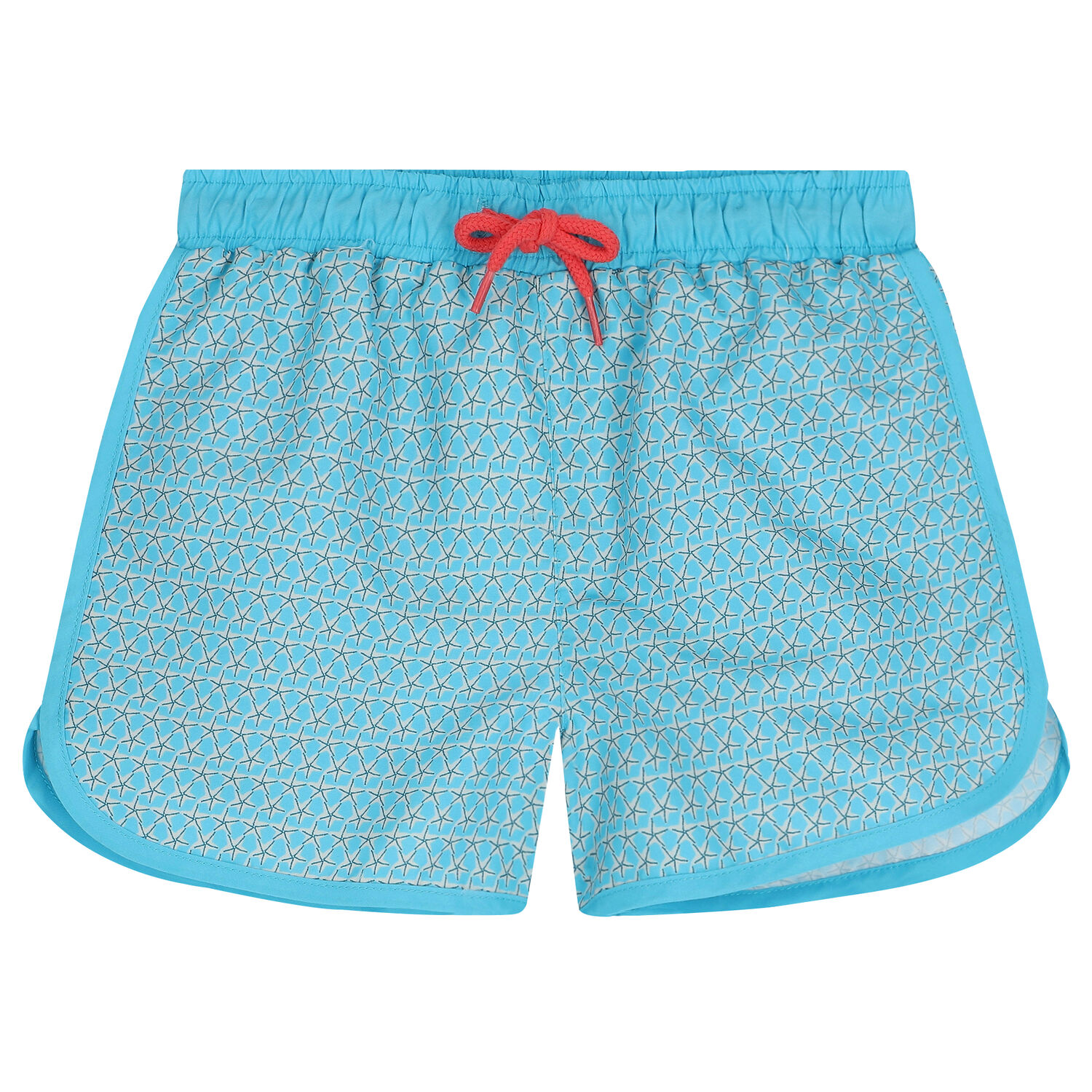 Boys Blue Starfish Swim Shorts, 1, hi-res