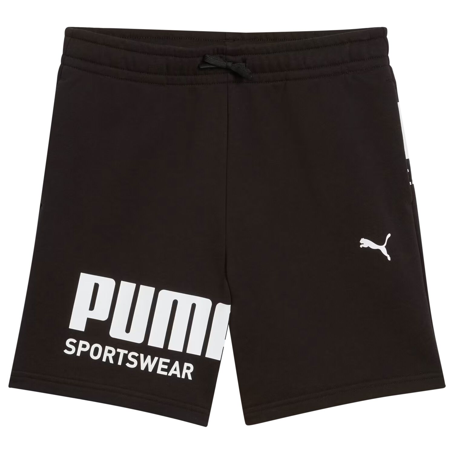 Boys Black Logo Shorts, 1, hi-res