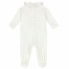 Baby Girls Ivory Bear Babygrow, 1, hi-res