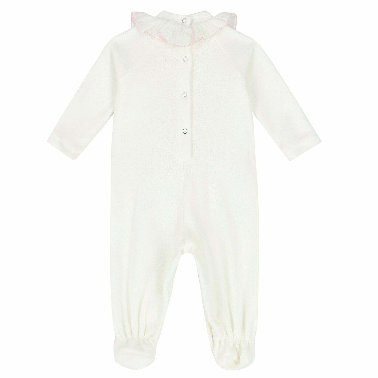 Baby Girls Ivory Bear Babygrow, 1, hi-res