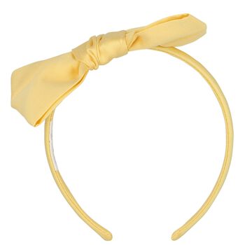 Girls Yellow Bow Hairband