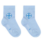 Boys Blue Logo Socks ( 2 Pack ), 1, hi-res