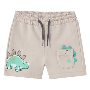 Younger Boys Beige Dinosaur Shorts