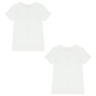 Boys White Logo T-Shirts ( 2 Pack ) , 2, hi-res