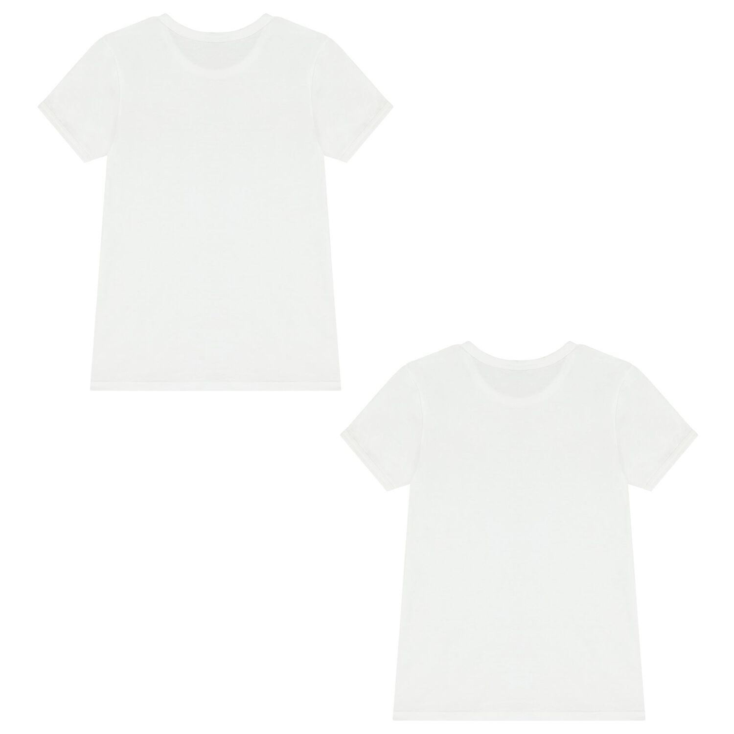 Boys White Logo T-Shirts ( 2 Pack ) , 2, hi-res