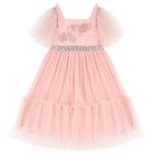 Girls Pink Embellished Haute Couture Dress, 1, hi-res