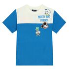 Boys Ivory & Blue Shorts Set, 1, hi-res