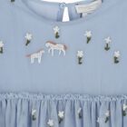 Girls Blue Horse Tulle Dress, 1, hi-res
