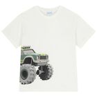 Boys Ivory & Green Shorts Set, 1, hi-res