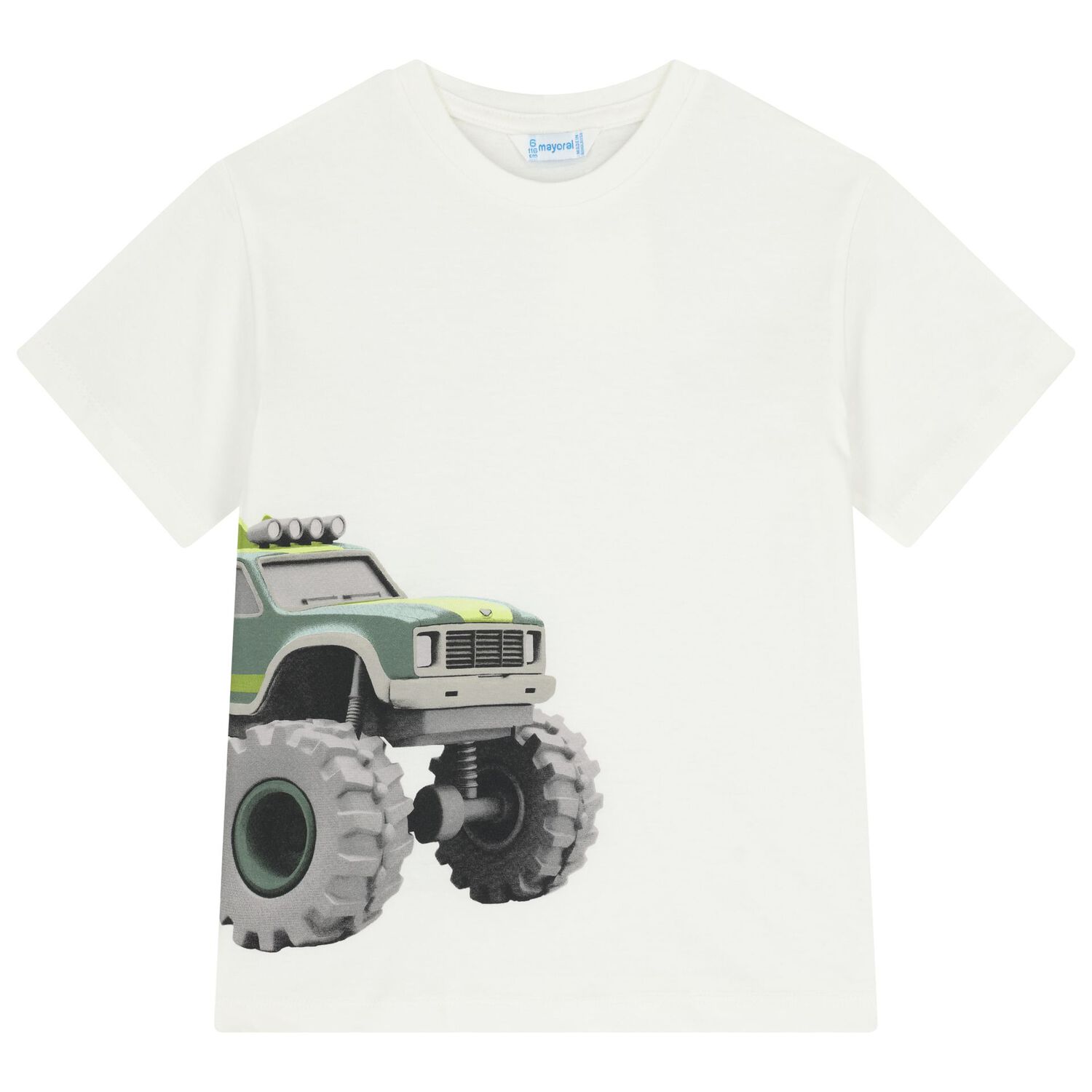 Boys Ivory & Green Shorts Set, 1, hi-res