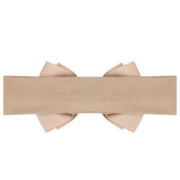 Baby Girls Beige Bow Headband
