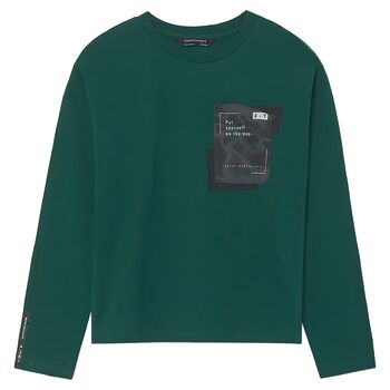Boys Green Long Sleeve Top