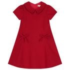 Girls Red Bow Dress, 2, hi-res