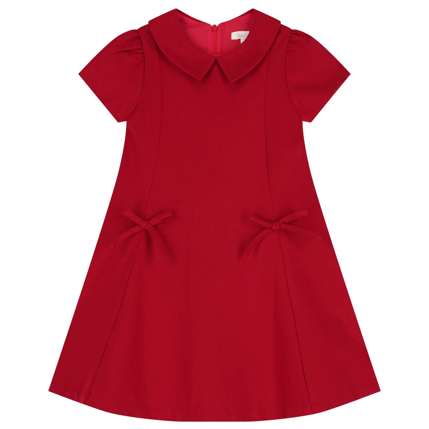 Girls Red Bow Dress, 2, hi-res