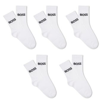 White Logo Socks ( 5-Pack )