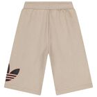 Boys Khaki Logo Shorts, 1, hi-res