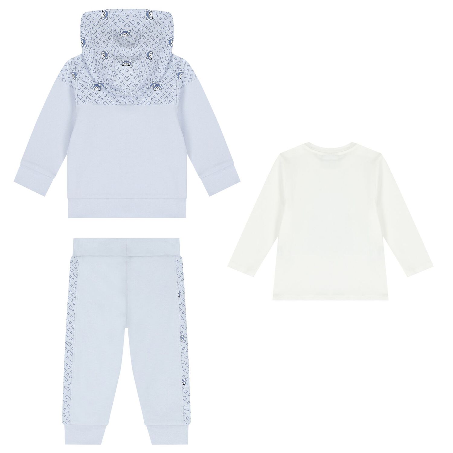 Baby Boys Blue Logo Tracksuit Set, 1, hi-res