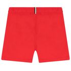 Younger Boys Red Logo Swim Shorts, 3, hi-res