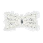 Girls White Bow Hairclip, 2, hi-res