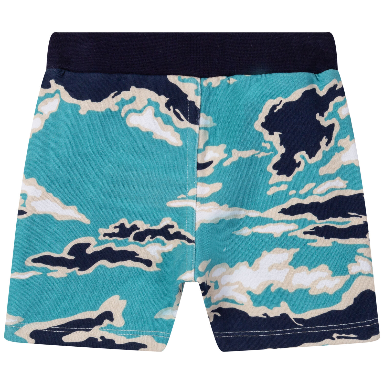 Younger Boys Blue Logo Shorts, 1, hi-res
