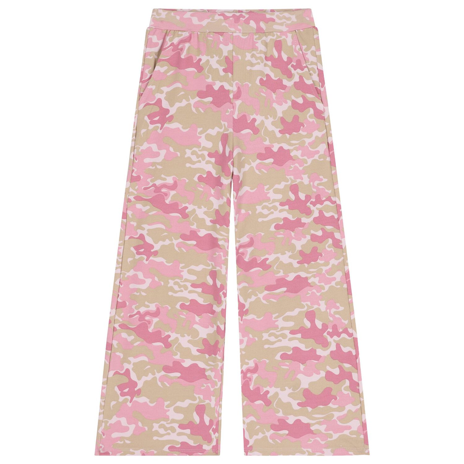 Girls Pink & Ivory Camouflage Trousers Set, 1, hi-res image number null