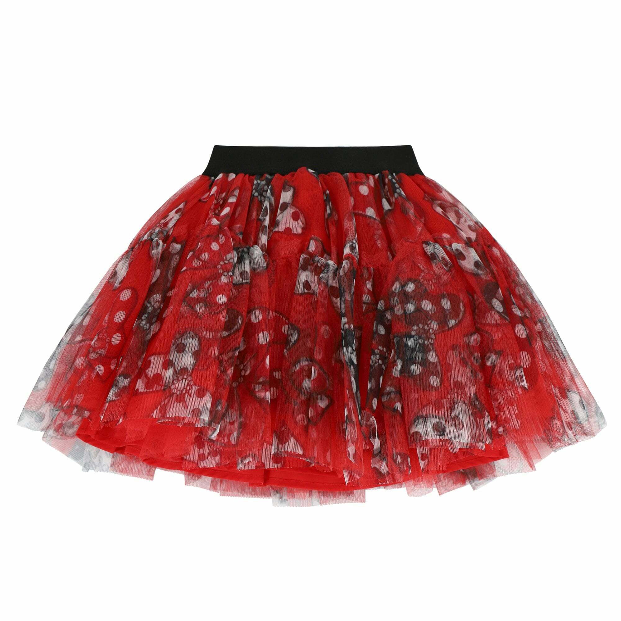 Monnalisa Girls Red Black Tulle Skirt Junior Couture UK
