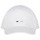 Baby Boys White Logo Cap, 2, hi-res