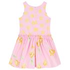 Girls Pink & Yellow Ruffled Dress, 1, hi-res