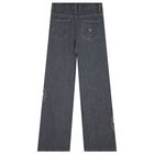 Girls Grey Embellished Logo Jeans, 1, hi-res