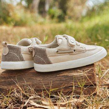 Younger Boys Beige Boat Shoes