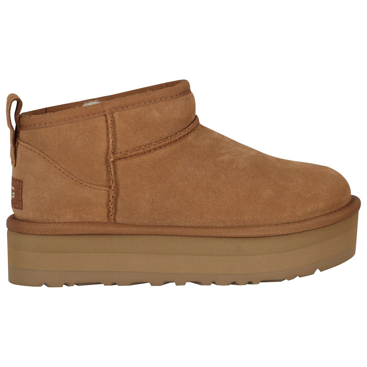 Girls Chestnut Classic Ultra Mini Platform Suede Boots, 2, hi-res