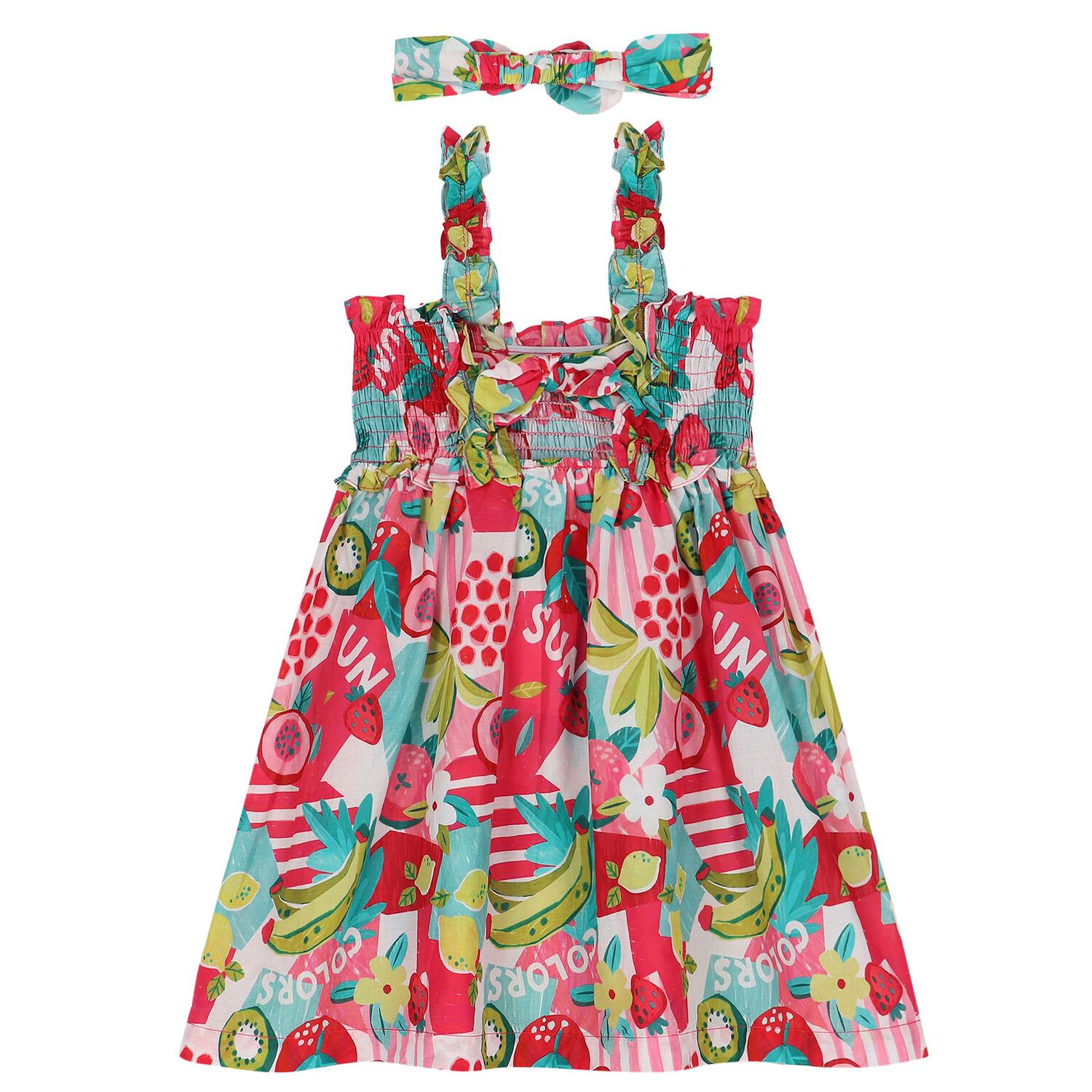 Girls Pink & Aqua Dress Set, 1, hi-res image number null