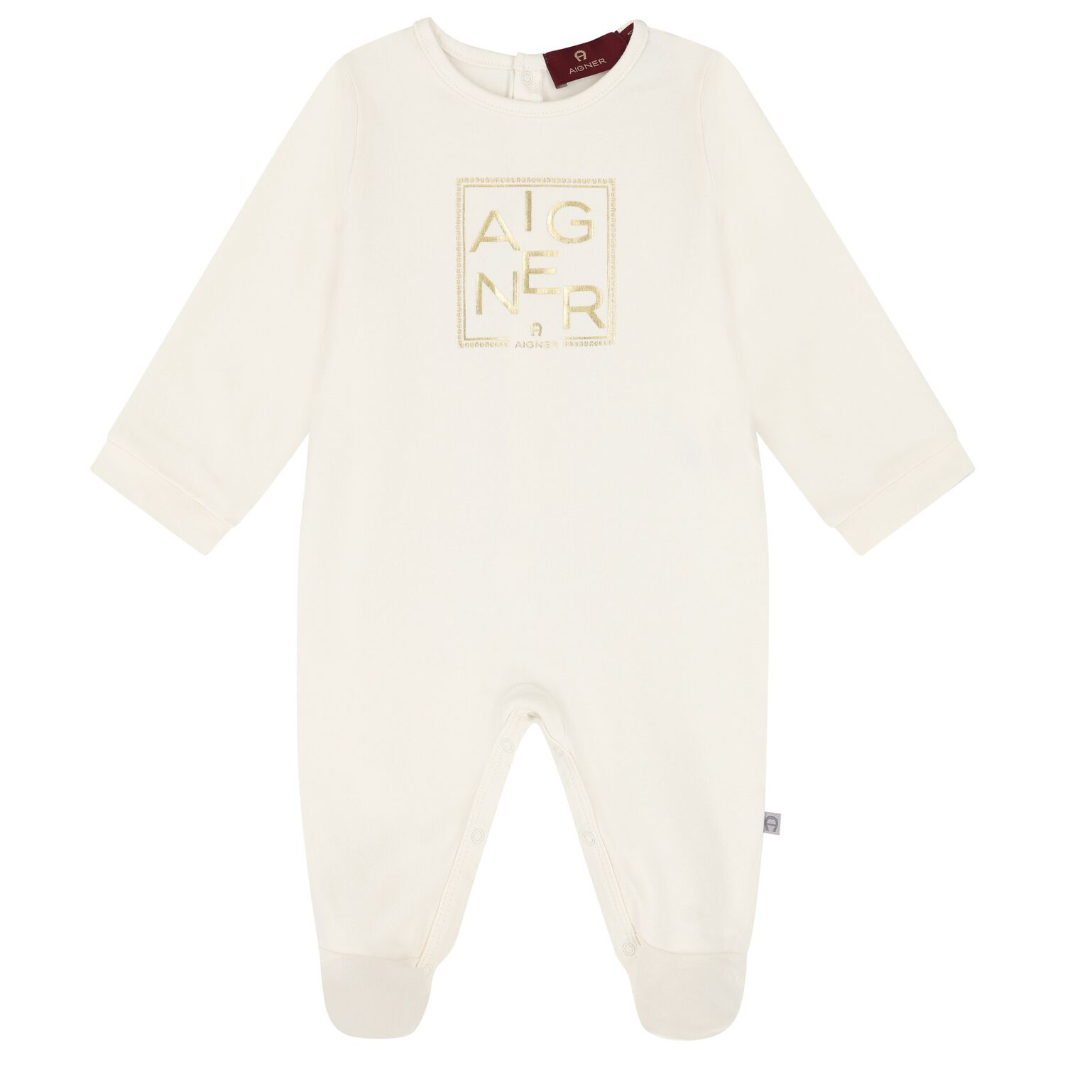 Ivory Logo Babygrow, 1, hi-res