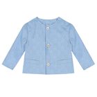 Blue GG Logo Baby Jacket, 1, hi-res