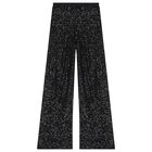 Girls Black Embellished Sequin Trouser Set, 2, hi-res