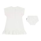 Baby Girls White & Pink Logo Dress Set, 1, hi-res