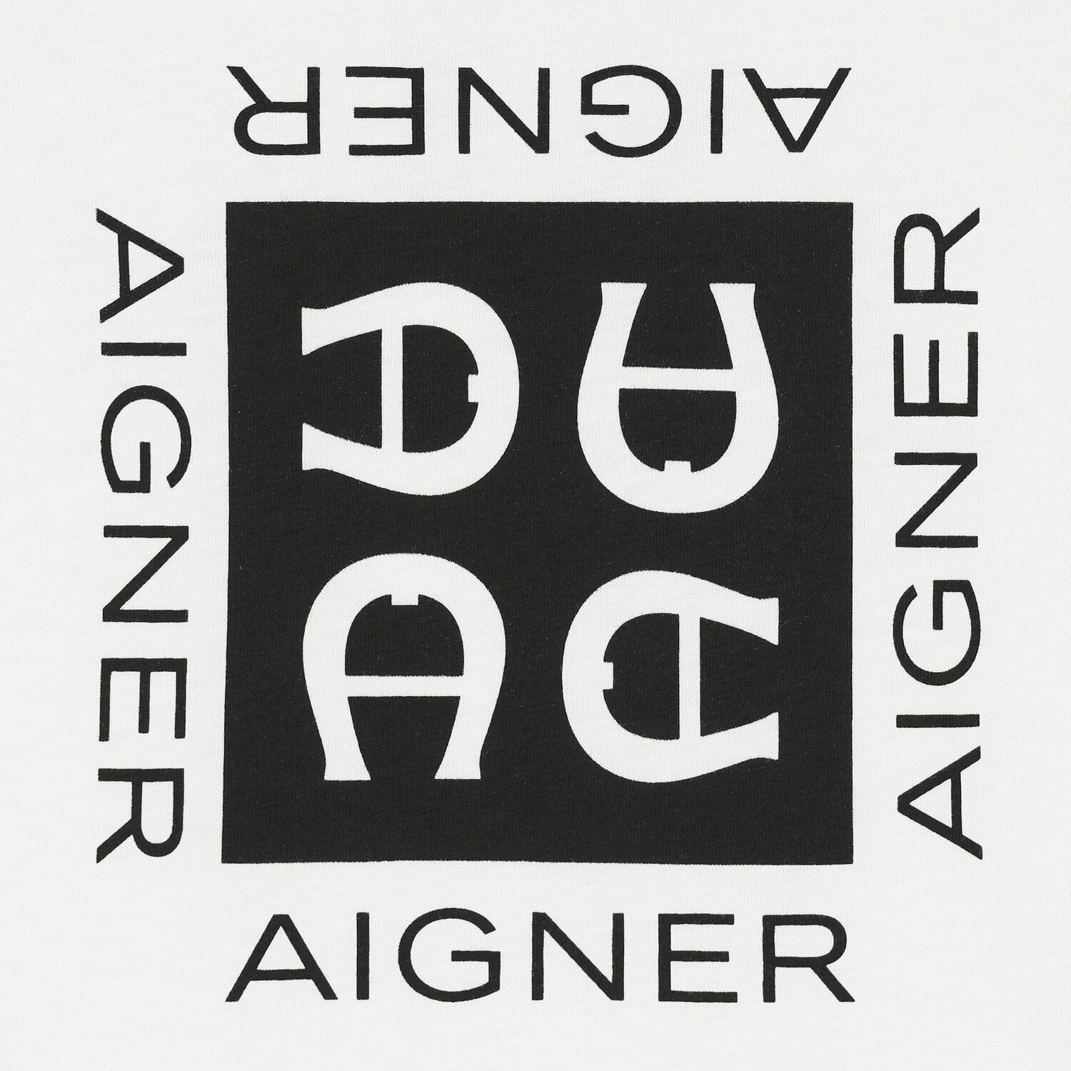 Boys White & Black Logo T-Shirt, 1, hi-res